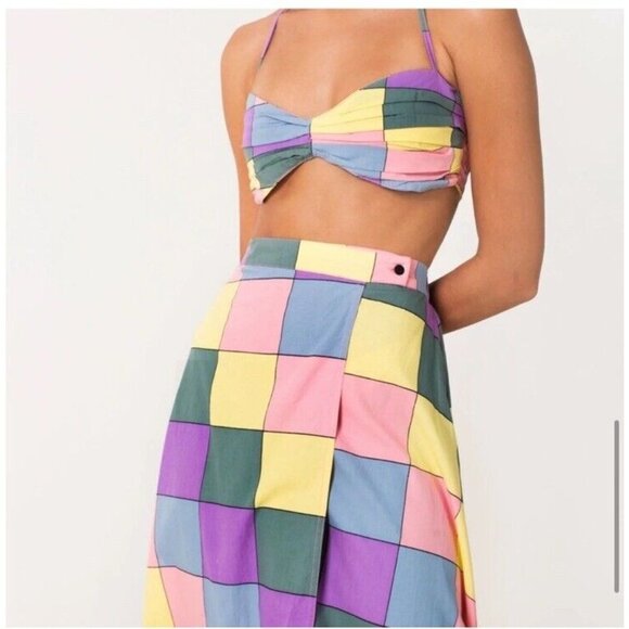 SWF Cuixmala Maxi Skirt Cuixmala Check - Picture 2 of 9